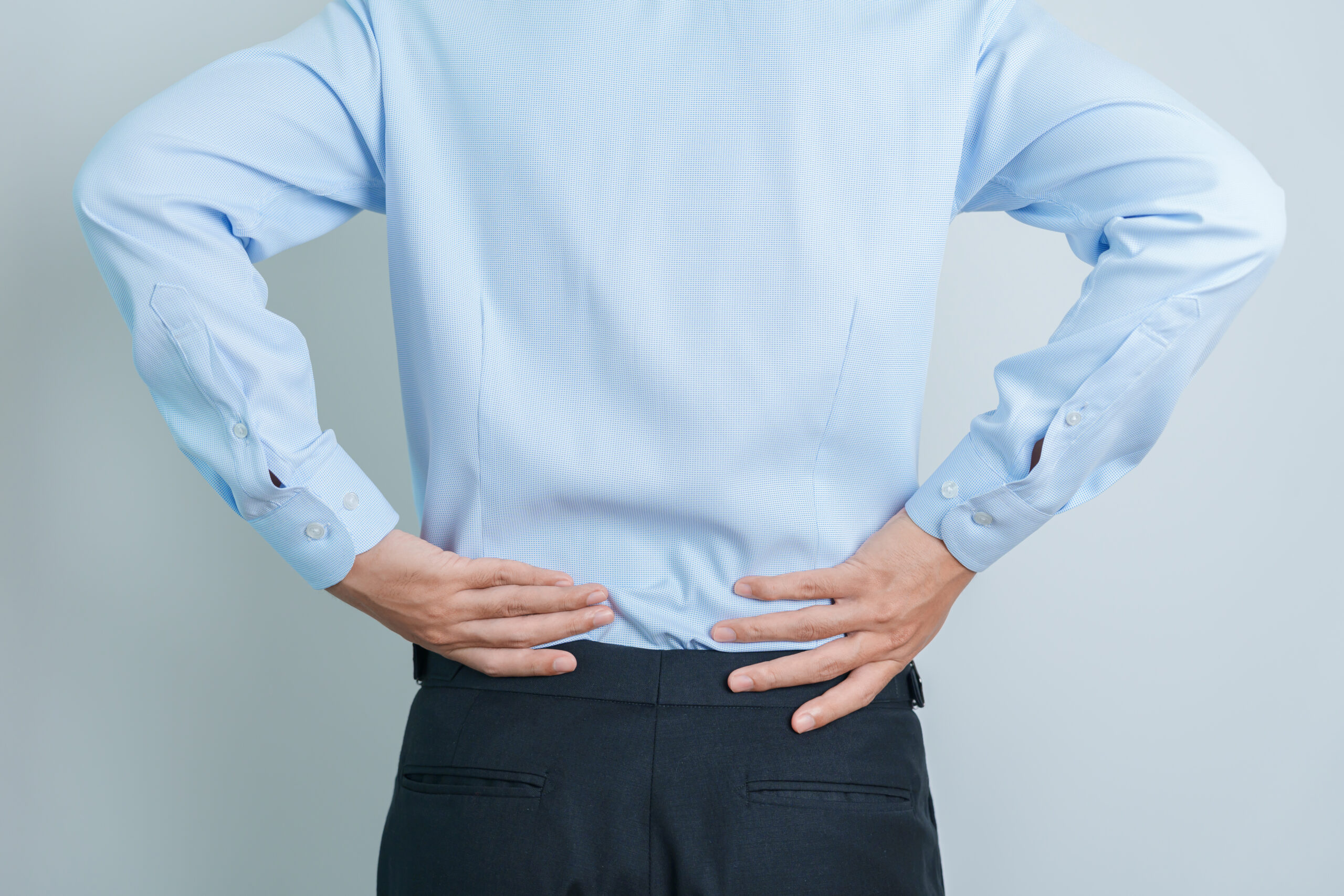 man having back pain. Urinary system and Stones, Cancer, world kidney day, Chronic kidney stomach, liver pain and pancreas concept